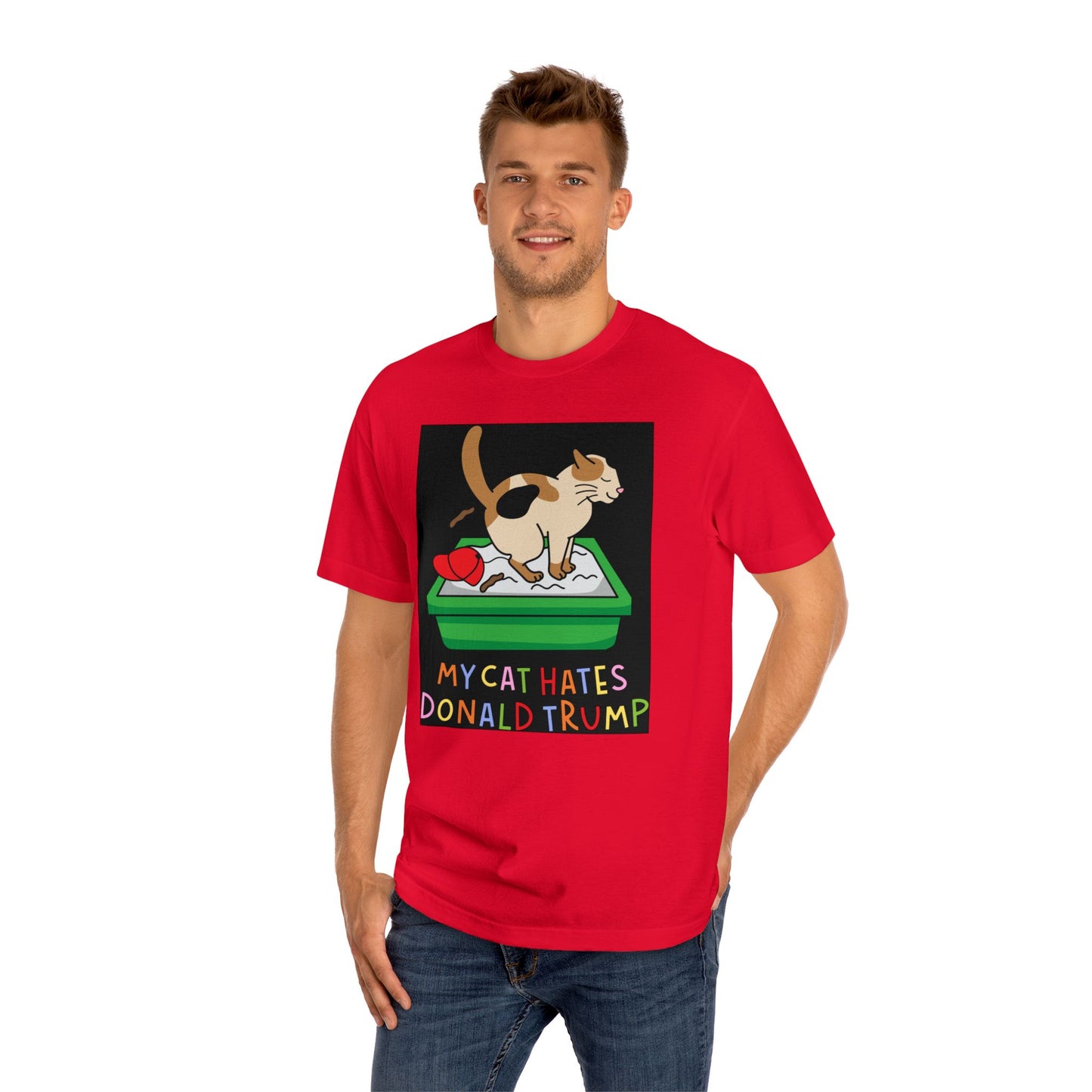 Funny Cat Tee with Political Humor, Gift for Cat Lovers, Unisex T-Shirt, Humor Tee, Protest Apparel, Political Statement Shirt