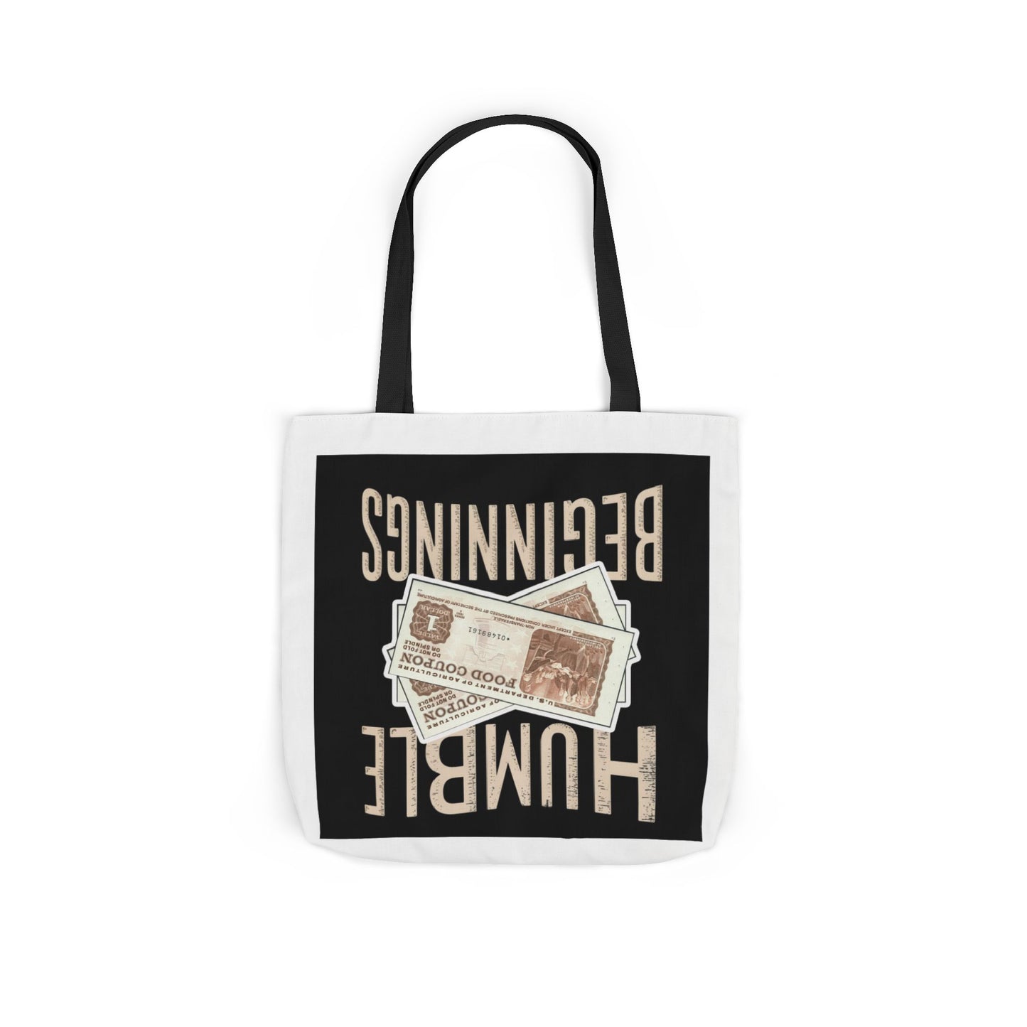 Humble Beginnings Canvas Tote Bag, Eco-Friendly Shopping Bag, Beach Tote, Gift for Graduates, Stylish Everyday Bag