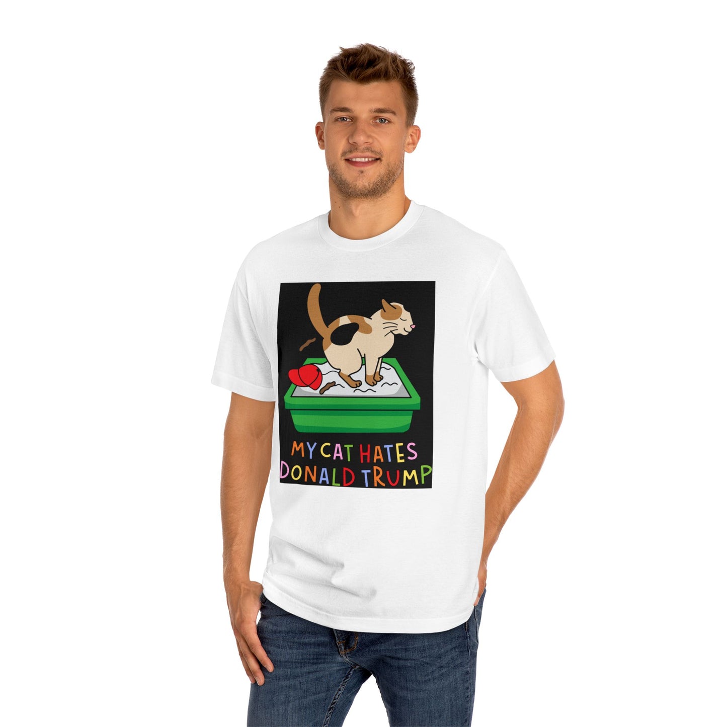 Funny Cat Tee with Political Humor, Gift for Cat Lovers, Unisex T-Shirt, Humor Tee, Protest Apparel, Political Statement Shirt