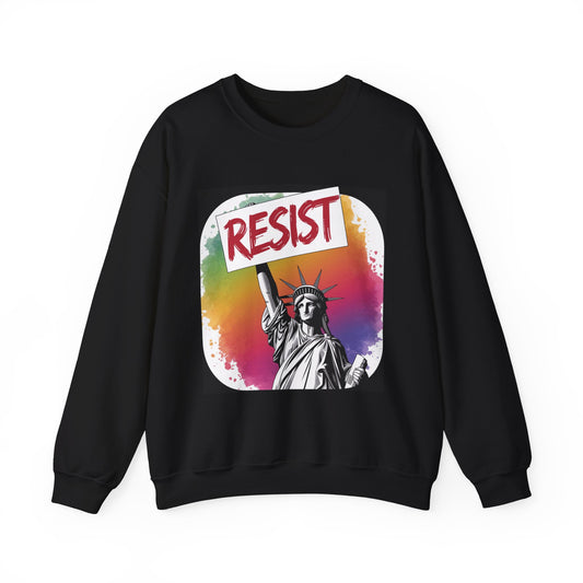 Colorful 'Resist' Crewneck Sweatshirt for Activists, Unisex Sweatshirt, Gift for Rally Participants, Statement Apparel, Casual [...]
