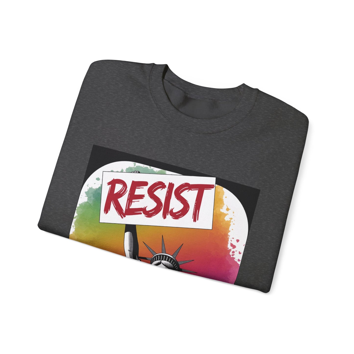 Colorful 'Resist' Crewneck Sweatshirt for Activists, Unisex Sweatshirt, Gift for Rally Participants, Statement Apparel, Casual [...]