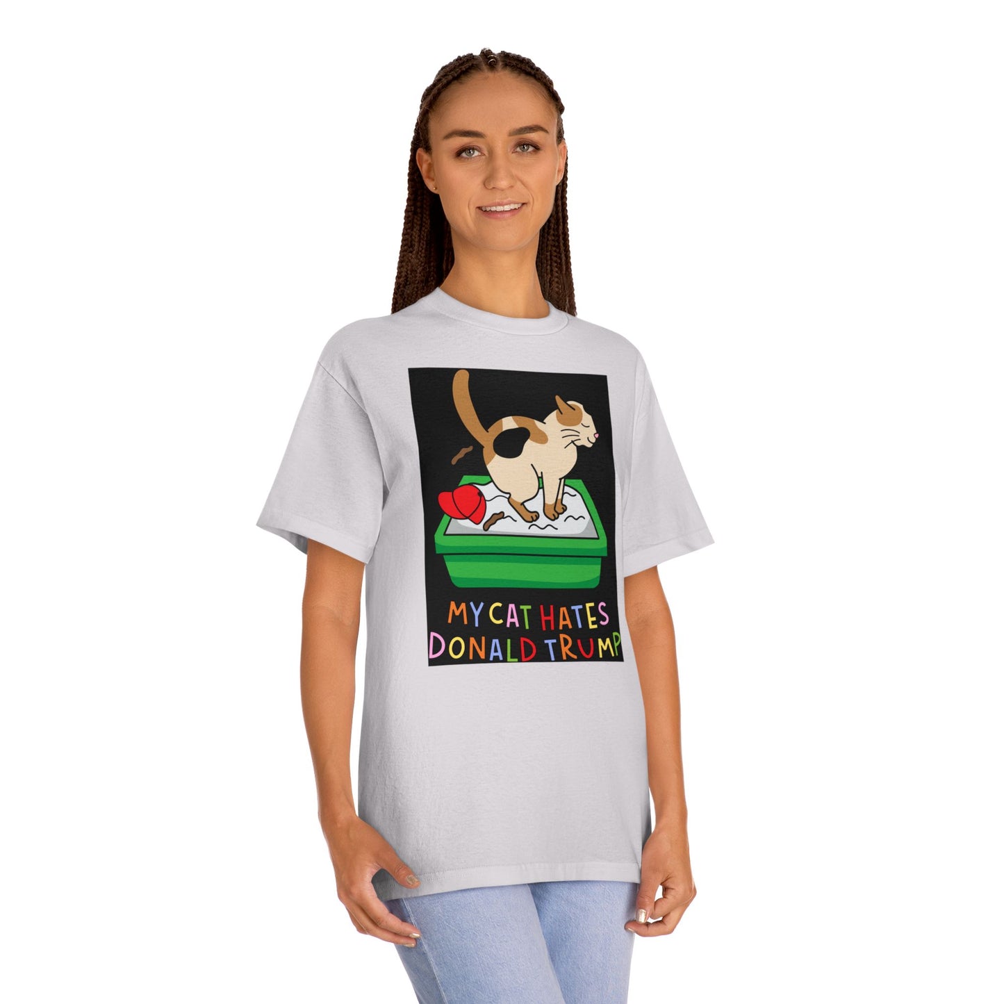 Funny Cat Tee with Political Humor, Gift for Cat Lovers, Unisex T-Shirt, Humor Tee, Protest Apparel, Political Statement Shirt