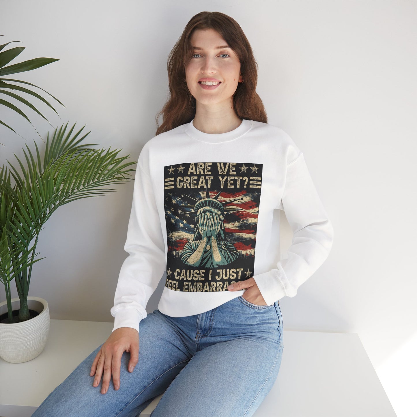 Patriotic Crewneck Sweatshirt – Are We Great Yet? Feel Embarrassed, Unisex Pullover, Vintage Design Sweatshirt, Perfect Gift for [...]