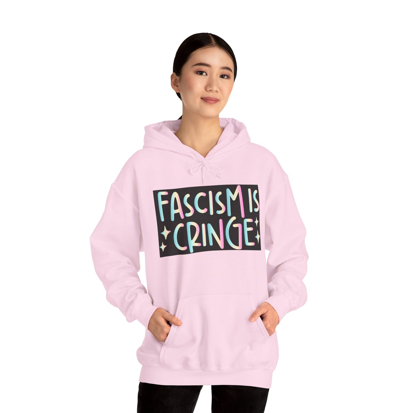 Unisex Hooded Sweatshirt - "Fascism is Cringe" Statement Apparel for Activists, Protest Gear, Casual Streetwear, Gift Idea, Social [...]