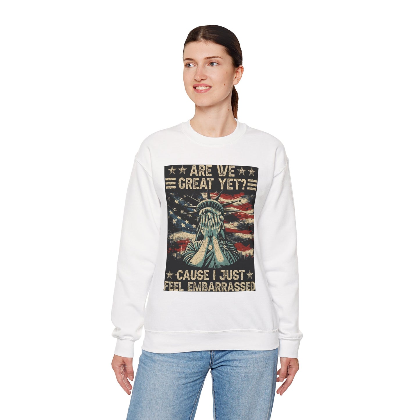 Patriotic Crewneck Sweatshirt – Are We Great Yet? Feel Embarrassed, Unisex Pullover, Vintage Design Sweatshirt, Perfect Gift for [...]