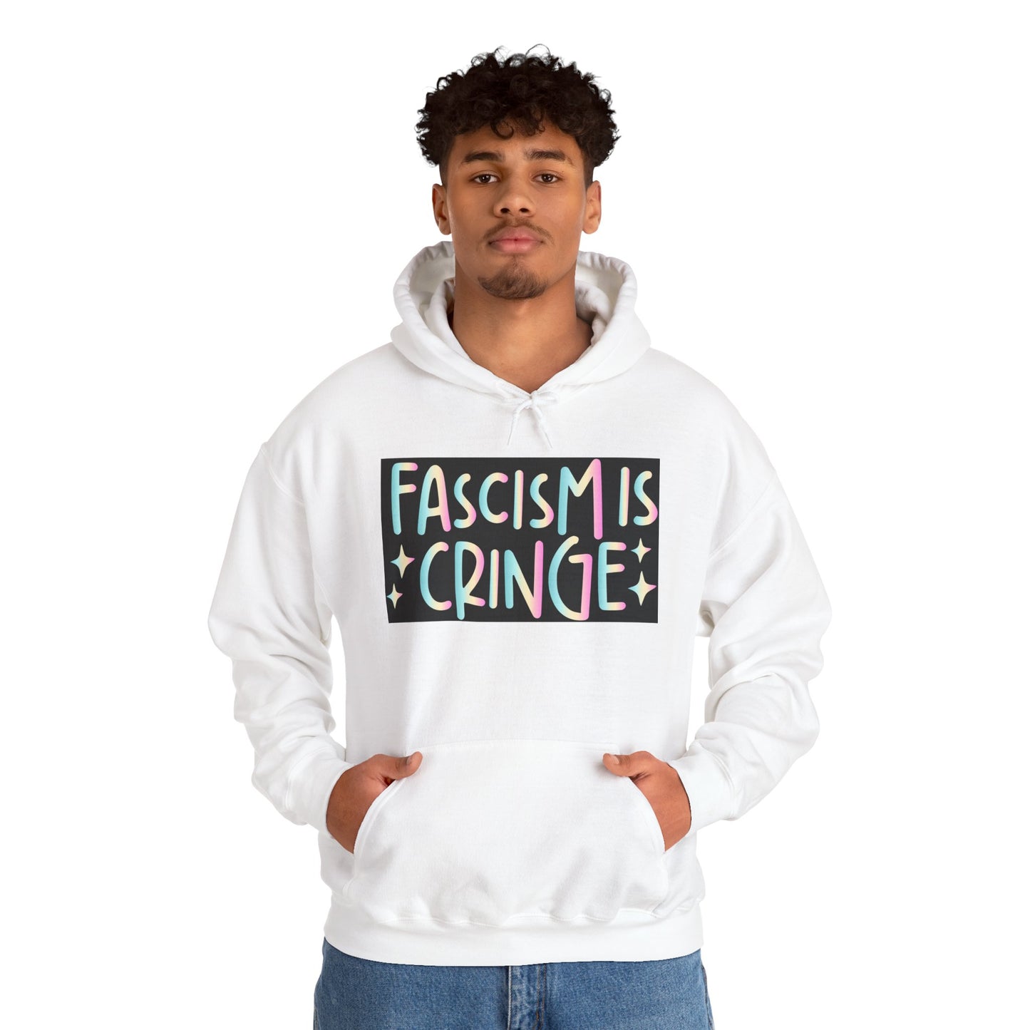 Unisex Hooded Sweatshirt - "Fascism is Cringe" Statement Apparel for Activists, Protest Gear, Casual Streetwear, Gift Idea, Social [...]