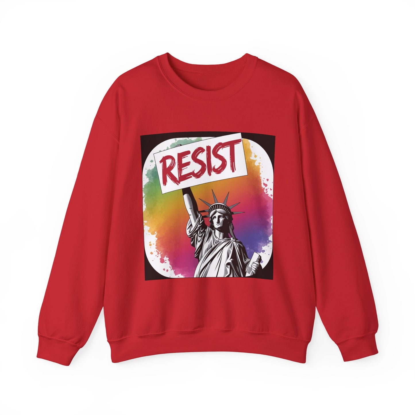 Colorful 'Resist' Crewneck Sweatshirt for Activists, Unisex Sweatshirt, Gift for Rally Participants, Statement Apparel, Casual [...]
