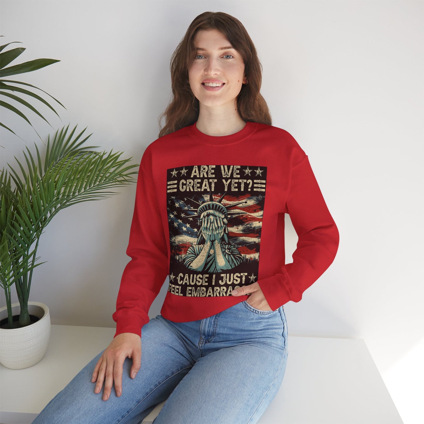 Patriotic Crewneck Sweatshirt – Are We Great Yet? Feel Embarrassed, Unisex Pullover, Vintage Design Sweatshirt, Perfect Gift for [...]