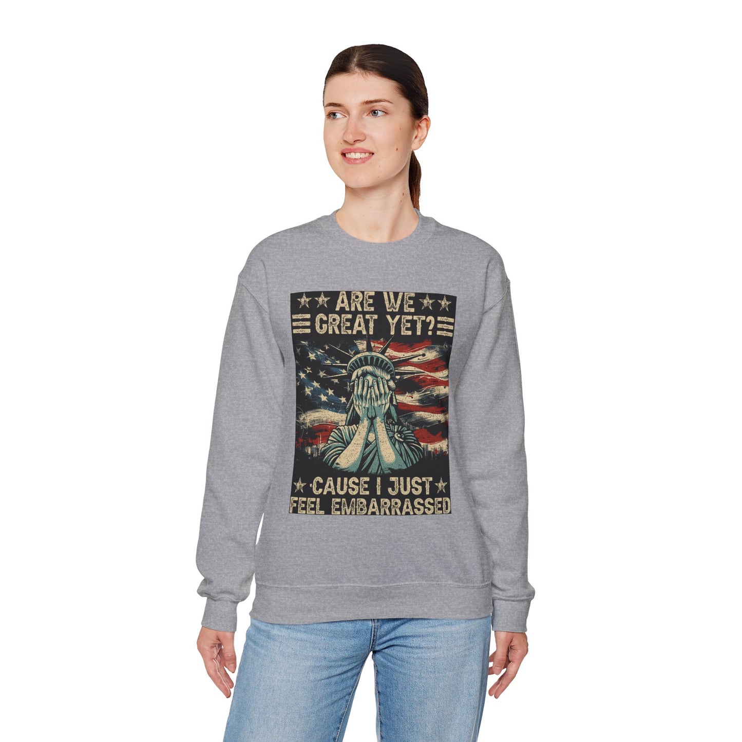 Patriotic Crewneck Sweatshirt – Are We Great Yet? Feel Embarrassed, Unisex Pullover, Vintage Design Sweatshirt, Perfect Gift for [...]