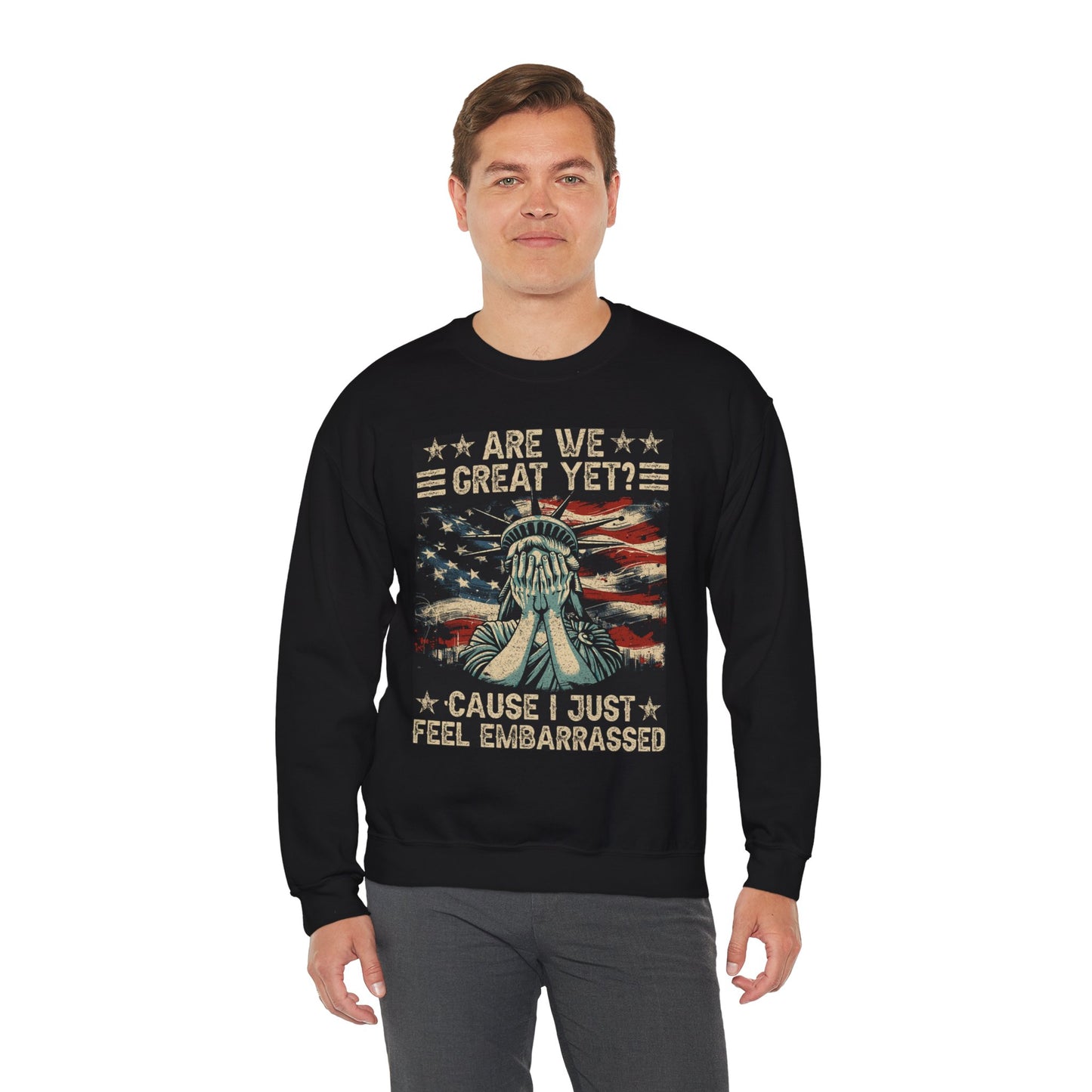Patriotic Crewneck Sweatshirt – Are We Great Yet? Feel Embarrassed, Unisex Pullover, Vintage Design Sweatshirt, Perfect Gift for [...]