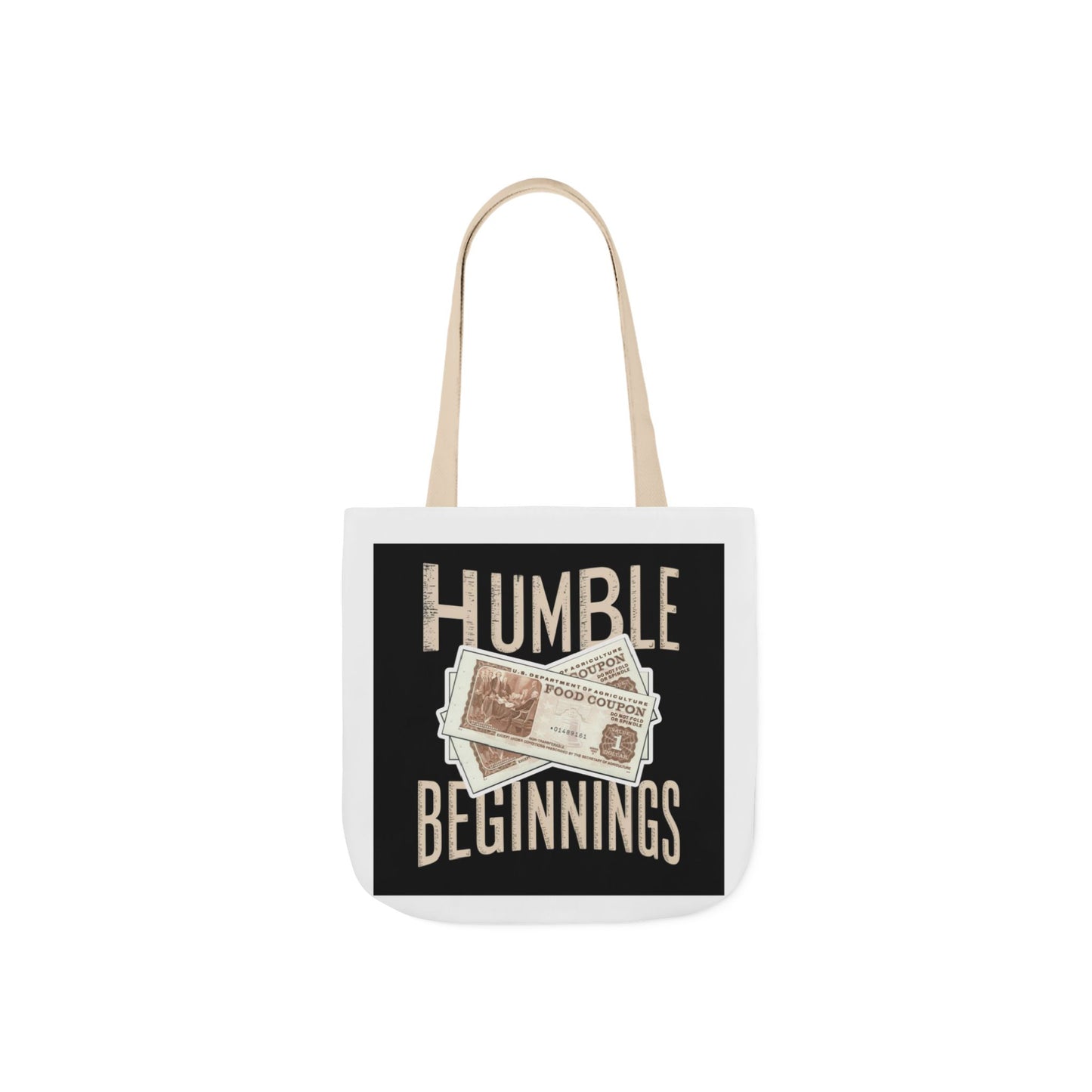 Humble Beginnings Canvas Tote Bag, Eco-Friendly Shopping Bag, Beach Tote, Gift for Graduates, Stylish Everyday Bag