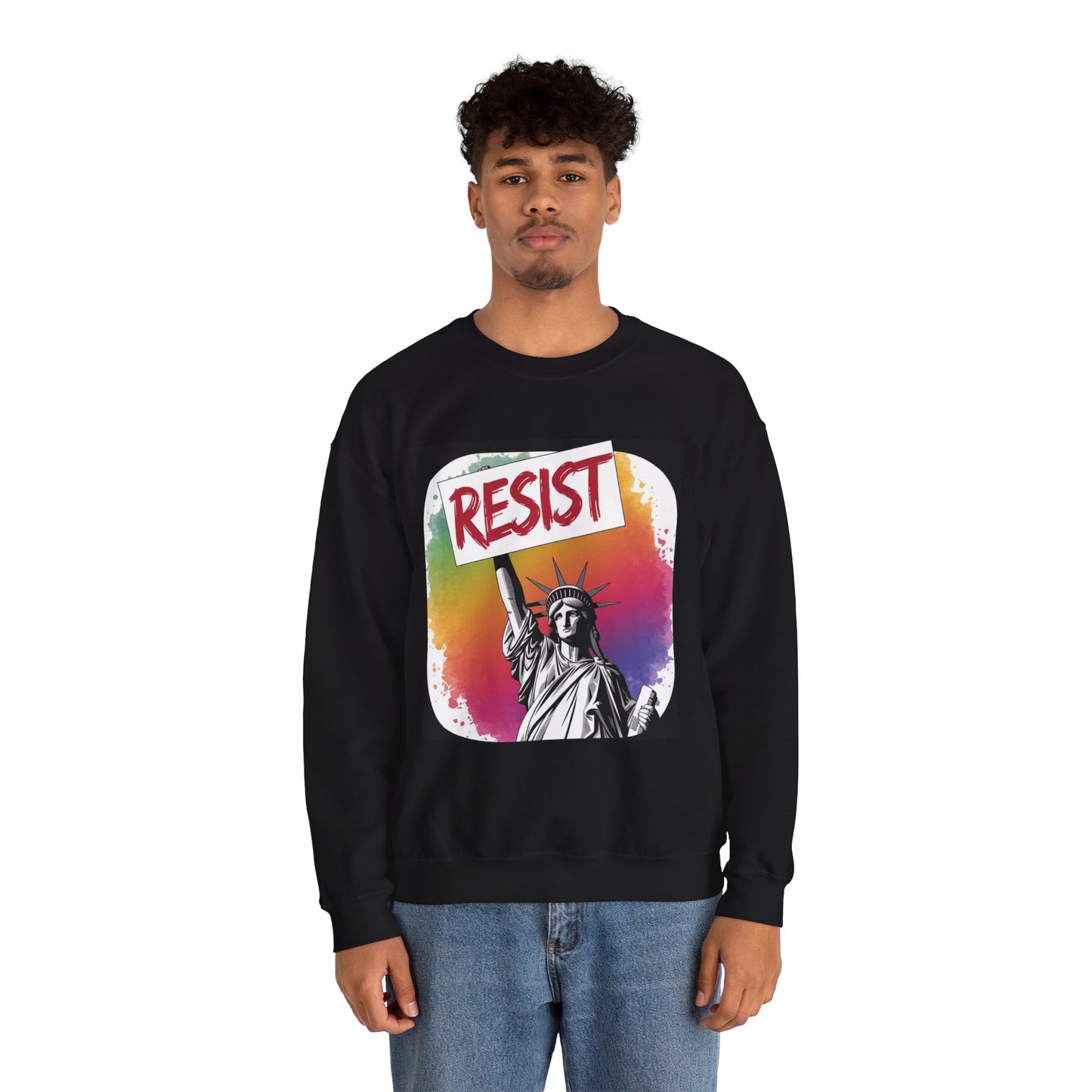 Colorful 'Resist' Crewneck Sweatshirt for Activists, Unisex Sweatshirt, Gift for Rally Participants, Statement Apparel, Casual [...]