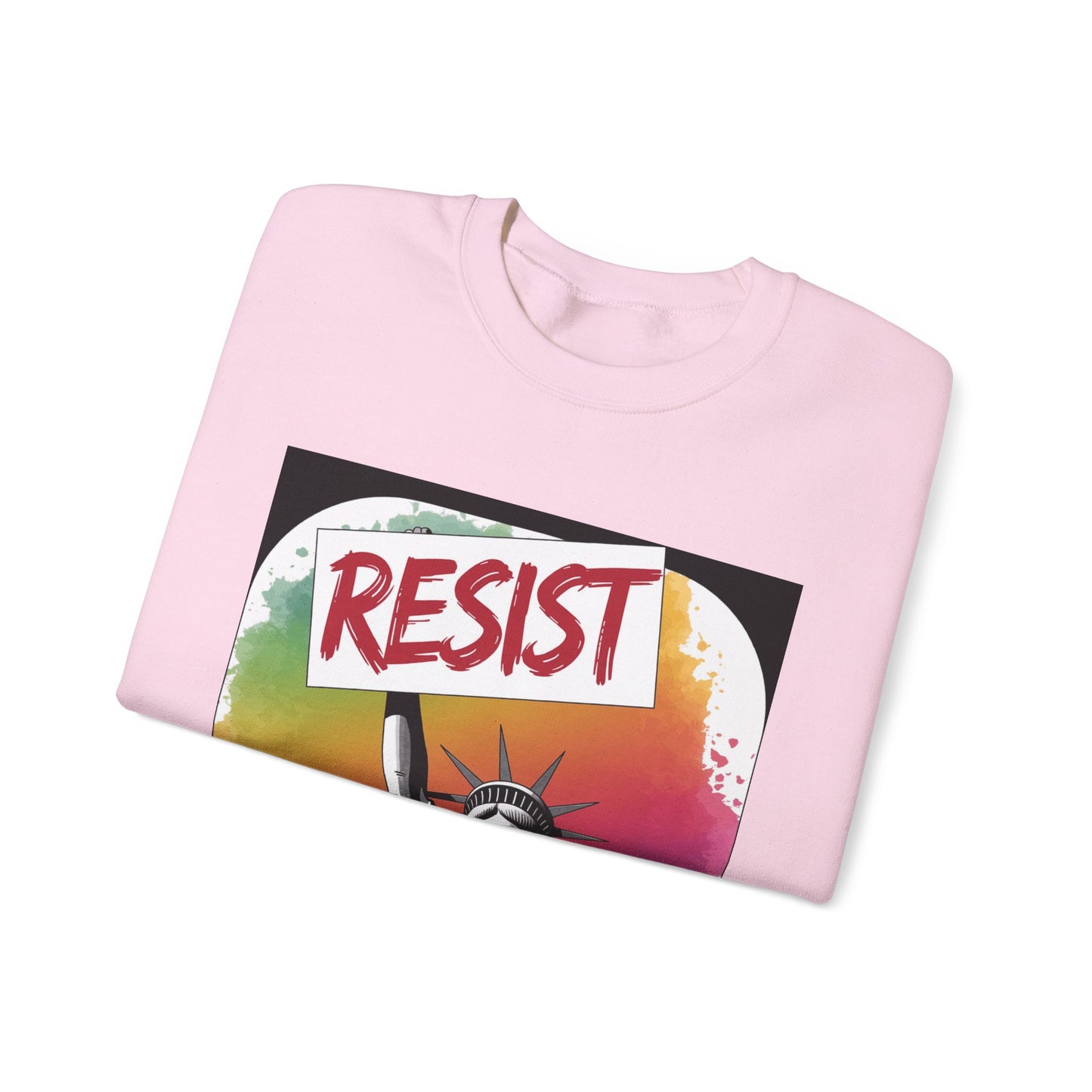 Colorful 'Resist' Crewneck Sweatshirt for Activists, Unisex Sweatshirt, Gift for Rally Participants, Statement Apparel, Casual [...]