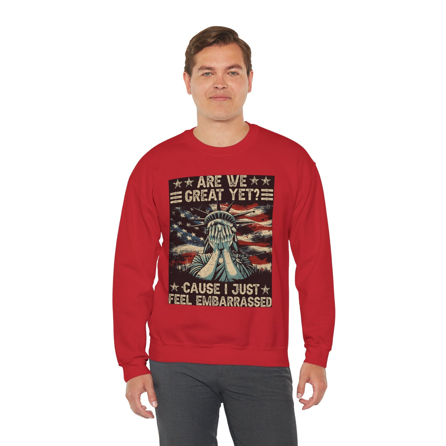 Patriotic Crewneck Sweatshirt – Are We Great Yet? Feel Embarrassed, Unisex Pullover, Vintage Design Sweatshirt, Perfect Gift for [...]