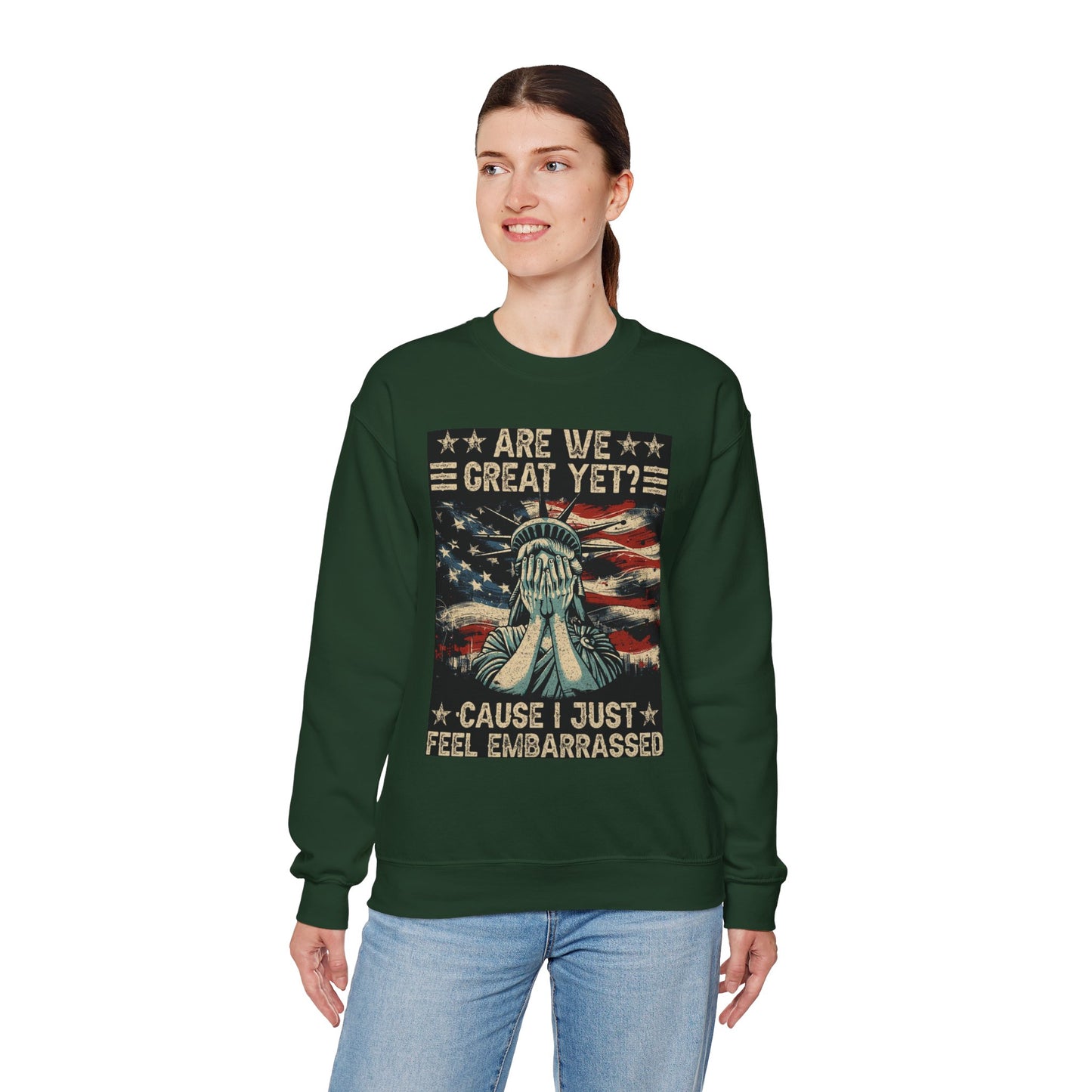 Patriotic Crewneck Sweatshirt – Are We Great Yet? Feel Embarrassed, Unisex Pullover, Vintage Design Sweatshirt, Perfect Gift for [...]