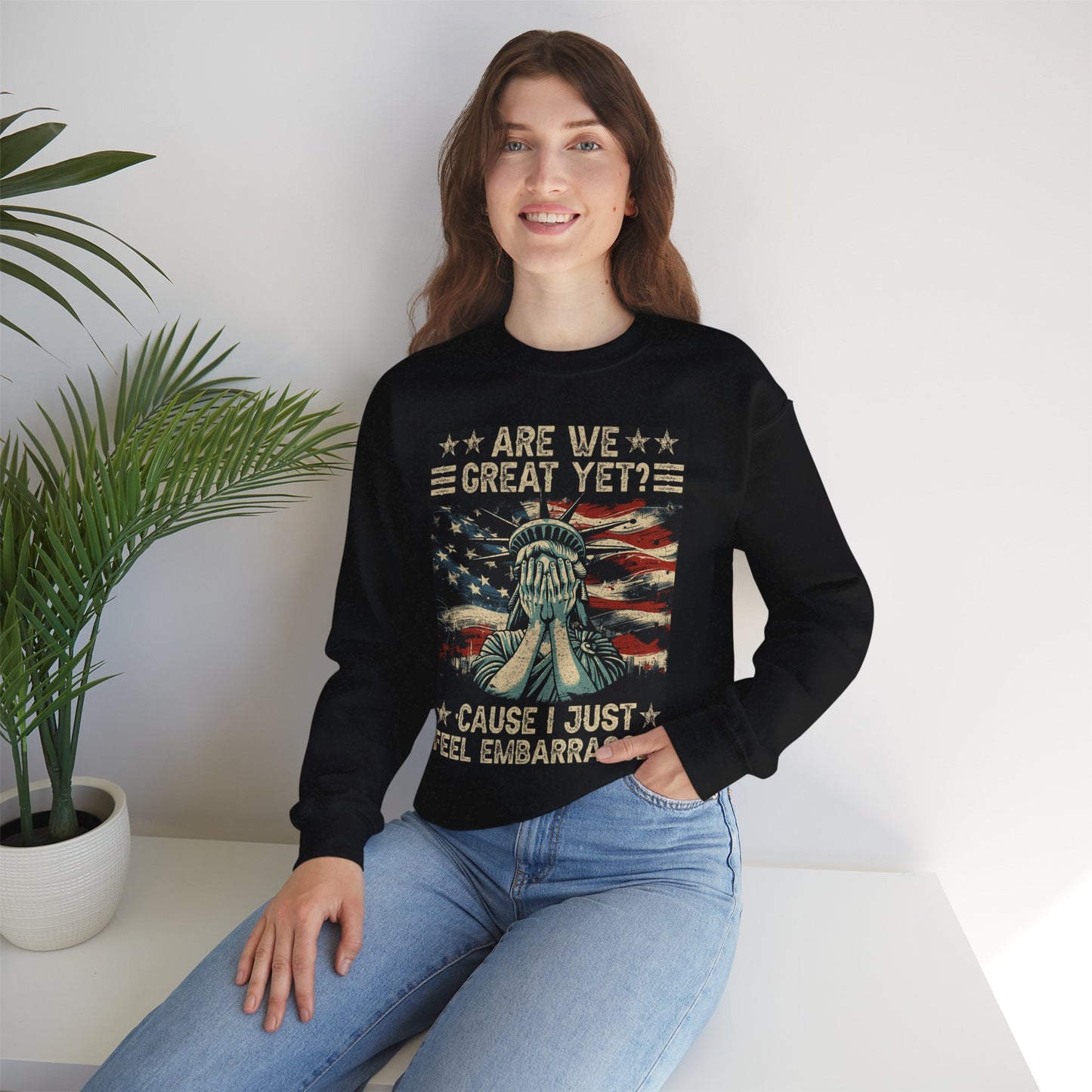 Patriotic Crewneck Sweatshirt – Are We Great Yet? Feel Embarrassed, Unisex Pullover, Vintage Design Sweatshirt, Perfect Gift for [...]
