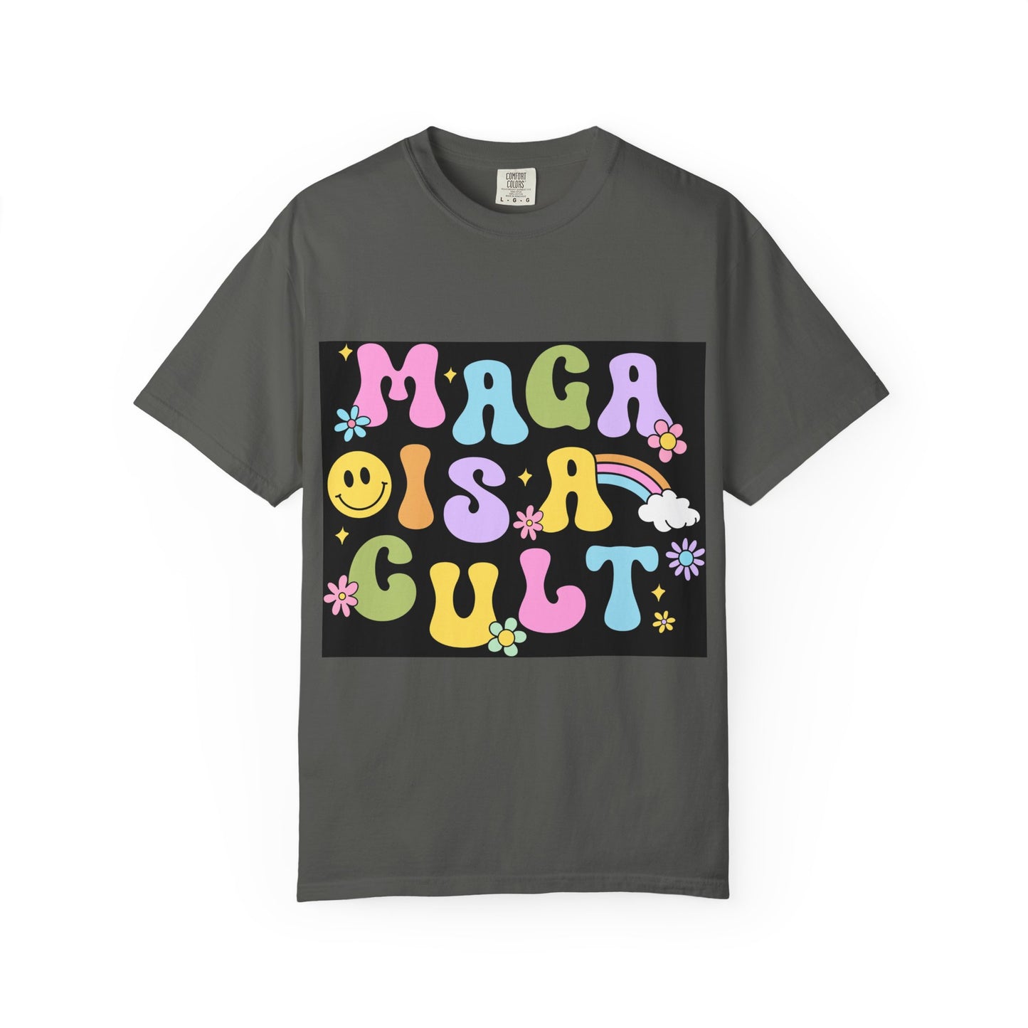 Colorful Statement T-Shirt - 'MAGA IS A CULT' Graphic Tee, Unisex T-Shirt, Trendy Apparel, Fun Gift, Casual Wear