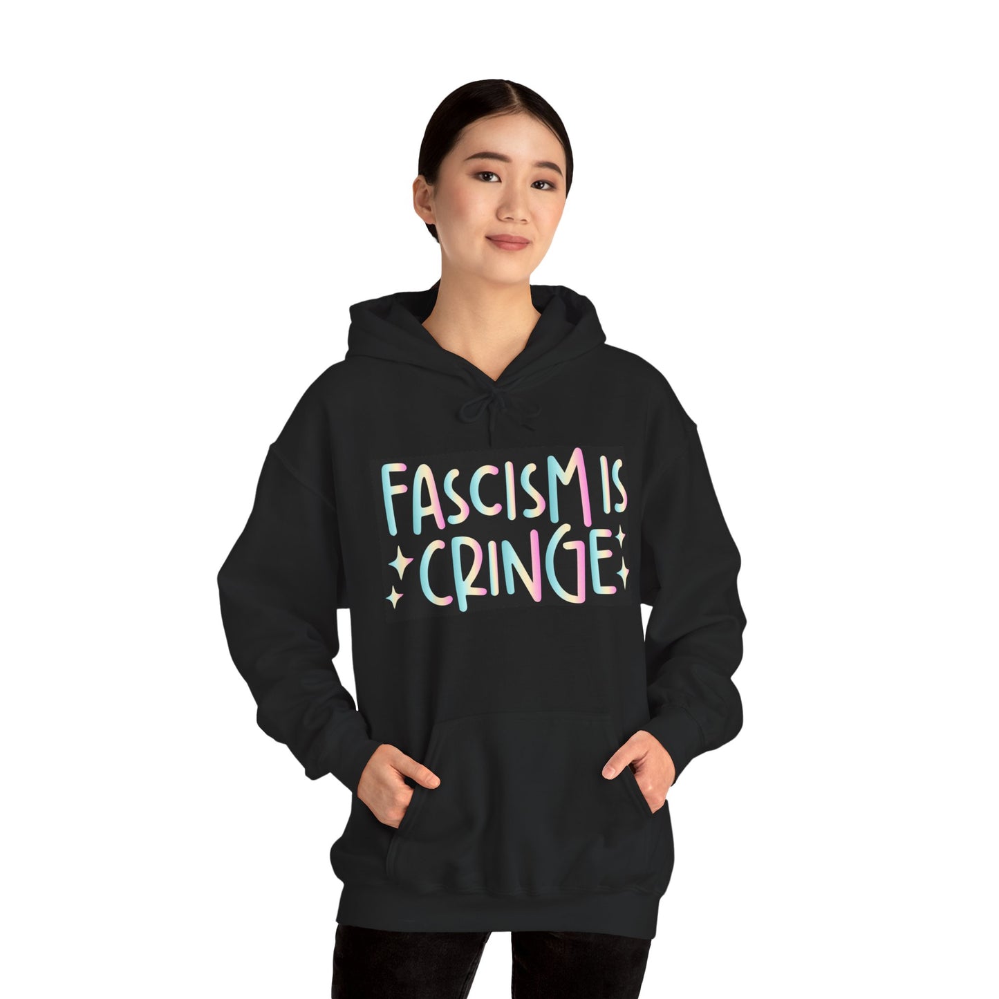 Unisex Hooded Sweatshirt - "Fascism is Cringe" Statement Apparel for Activists, Protest Gear, Casual Streetwear, Gift Idea, Social [...]