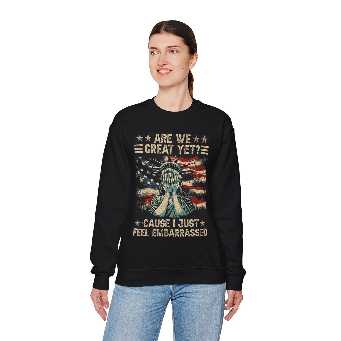 Patriotic Crewneck Sweatshirt – Are We Great Yet? Feel Embarrassed, Unisex Pullover, Vintage Design Sweatshirt, Perfect Gift for [...]