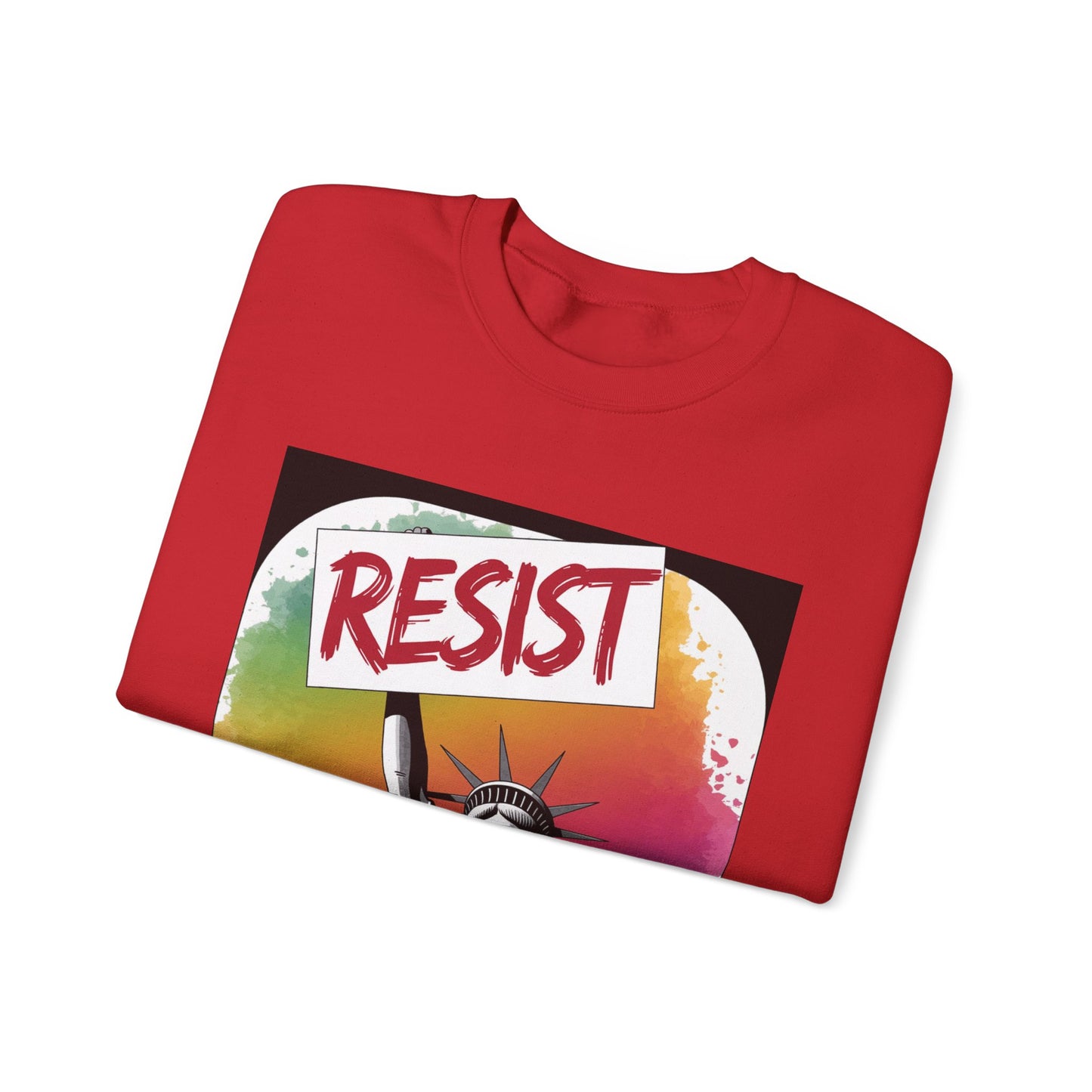 Colorful 'Resist' Crewneck Sweatshirt for Activists, Unisex Sweatshirt, Gift for Rally Participants, Statement Apparel, Casual [...]
