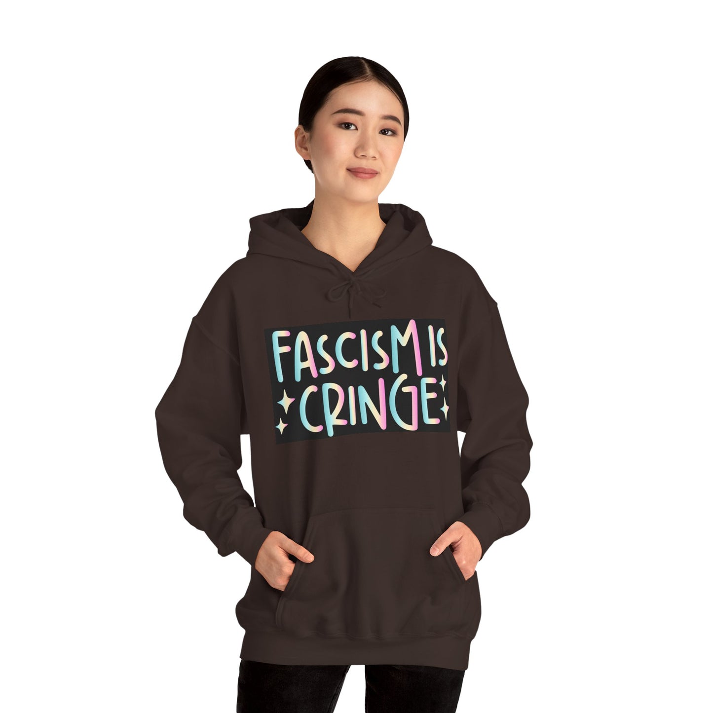 Unisex Hooded Sweatshirt - "Fascism is Cringe" Statement Apparel for Activists, Protest Gear, Casual Streetwear, Gift Idea, Social [...]