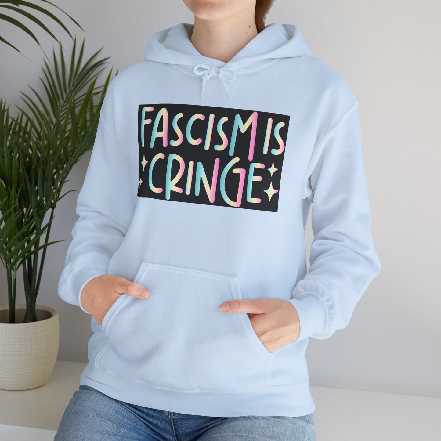 Unisex Hooded Sweatshirt - "Fascism is Cringe" Statement Apparel for Activists, Protest Gear, Casual Streetwear, Gift Idea, Social [...]