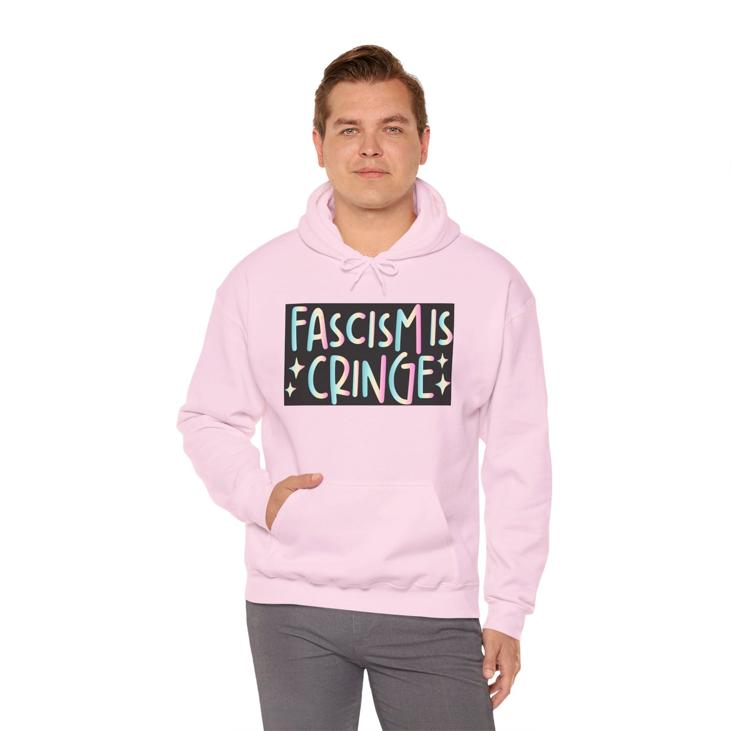 Unisex Hooded Sweatshirt - "Fascism is Cringe" Statement Apparel for Activists, Protest Gear, Casual Streetwear, Gift Idea, Social [...]