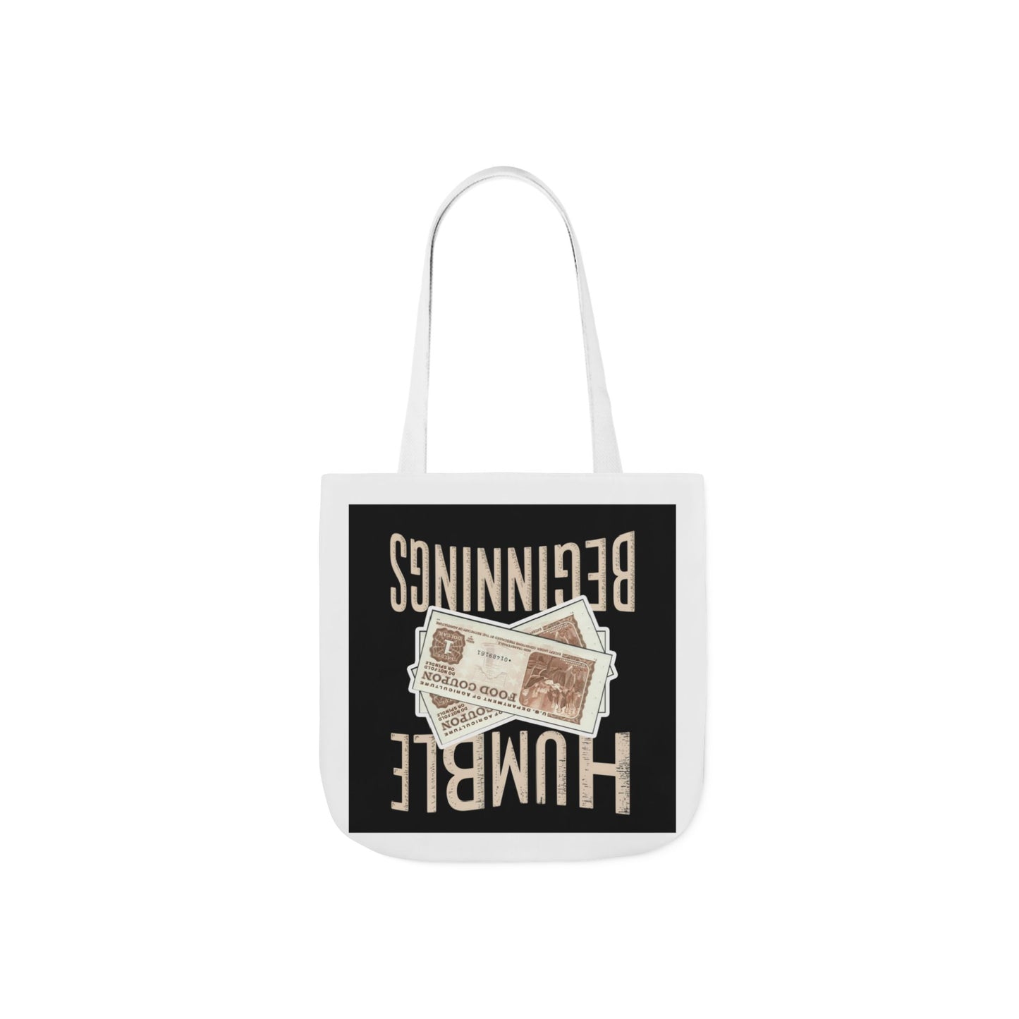 Humble Beginnings Canvas Tote Bag, Eco-Friendly Shopping Bag, Beach Tote, Gift for Graduates, Stylish Everyday Bag