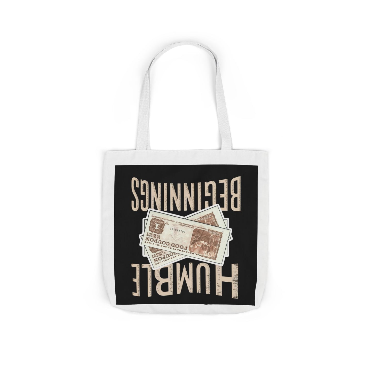 Humble Beginnings Canvas Tote Bag, Eco-Friendly Shopping Bag, Beach Tote, Gift for Graduates, Stylish Everyday Bag
