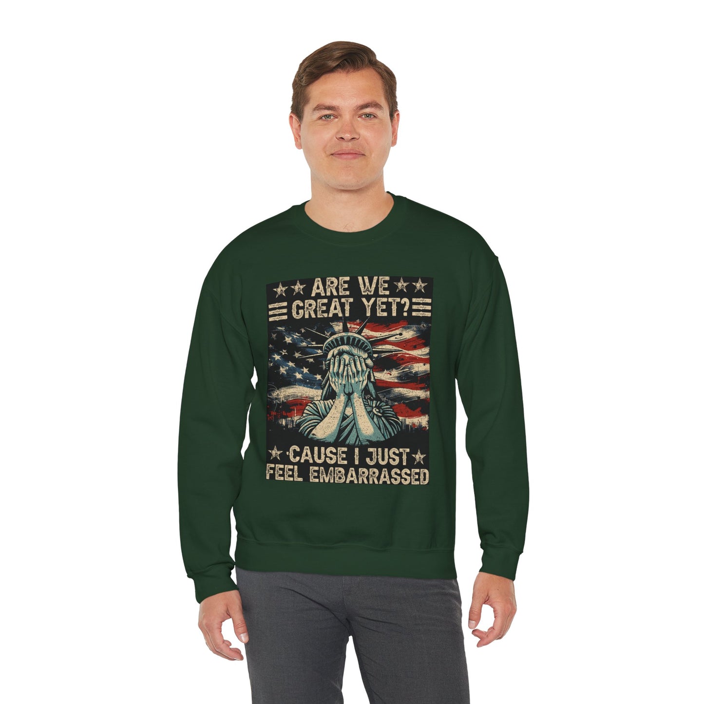 Patriotic Crewneck Sweatshirt – Are We Great Yet? Feel Embarrassed, Unisex Pullover, Vintage Design Sweatshirt, Perfect Gift for [...]