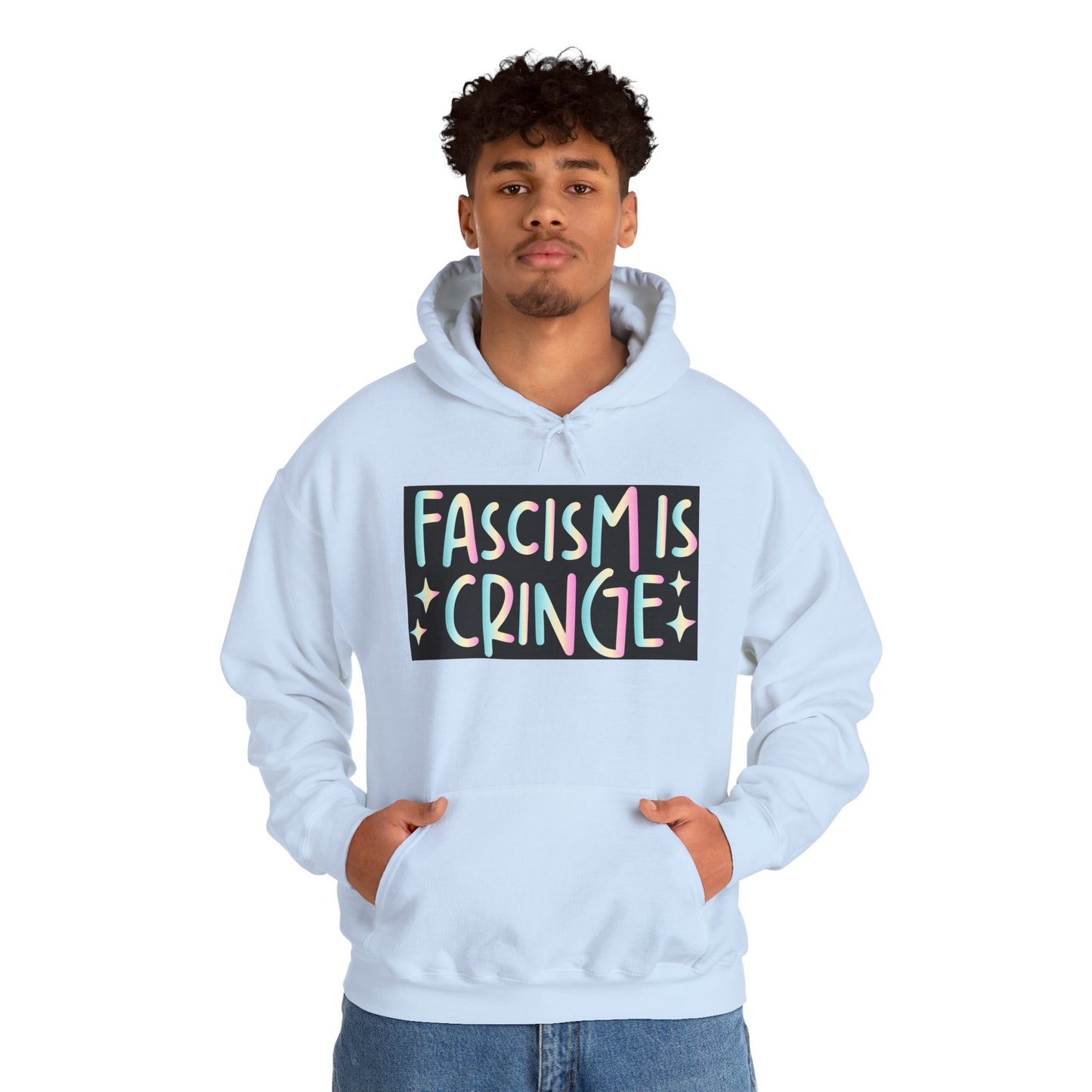 Unisex Hooded Sweatshirt - "Fascism is Cringe" Statement Apparel for Activists, Protest Gear, Casual Streetwear, Gift Idea, Social [...]