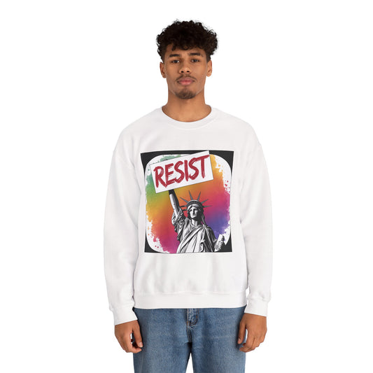 Colorful 'Resist' Crewneck Sweatshirt for Activists, Unisex Sweatshirt, Gift for Rally Participants, Statement Apparel, Casual [...]