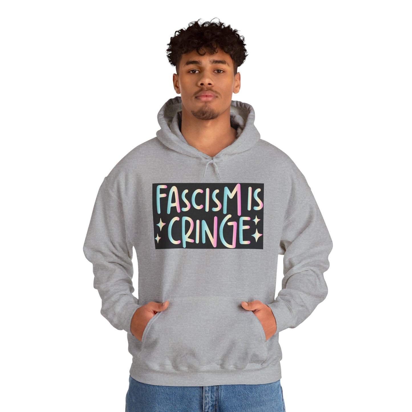 Unisex Hooded Sweatshirt - "Fascism is Cringe" Statement Apparel for Activists, Protest Gear, Casual Streetwear, Gift Idea, Social [...]
