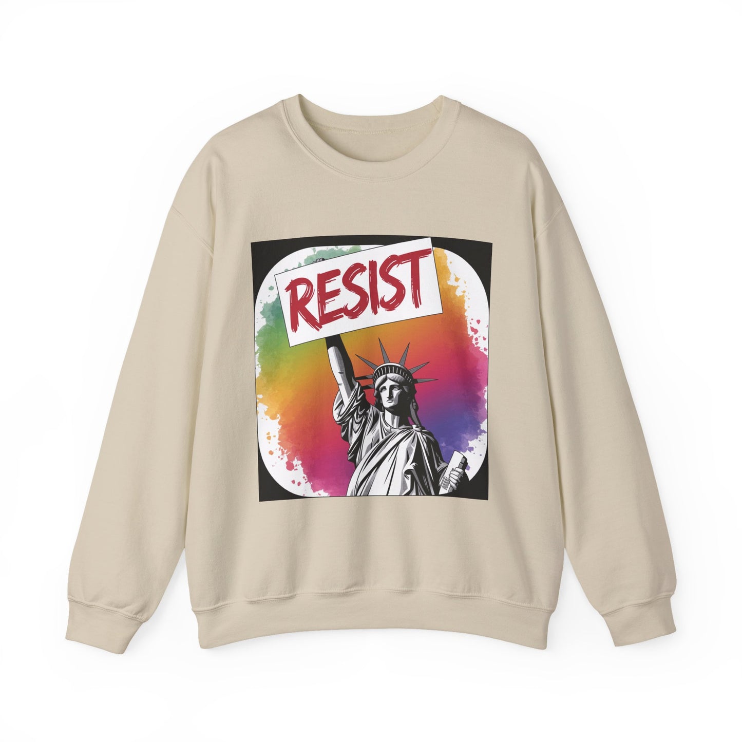 Colorful 'Resist' Crewneck Sweatshirt for Activists, Unisex Sweatshirt, Gift for Rally Participants, Statement Apparel, Casual [...]