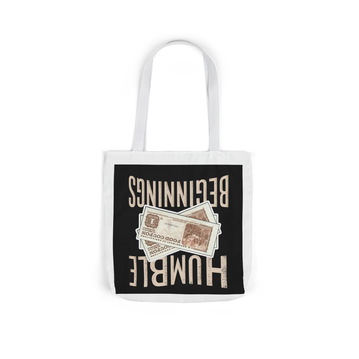 Humble Beginnings Canvas Tote Bag, Eco-Friendly Shopping Bag, Beach Tote, Gift for Graduates, Stylish Everyday Bag