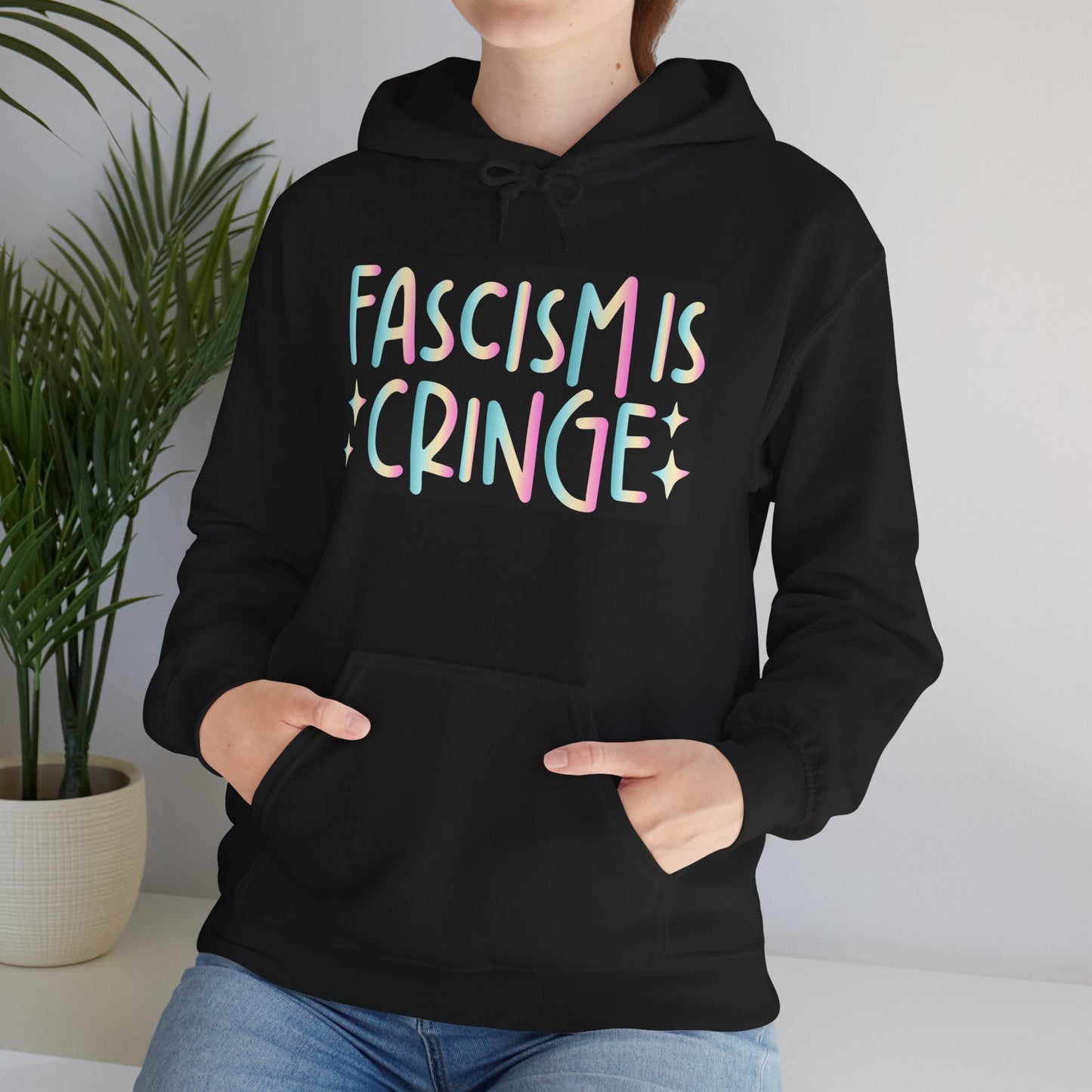 Unisex Hooded Sweatshirt - "Fascism is Cringe" Statement Apparel for Activists, Protest Gear, Casual Streetwear, Gift Idea, Social [...]