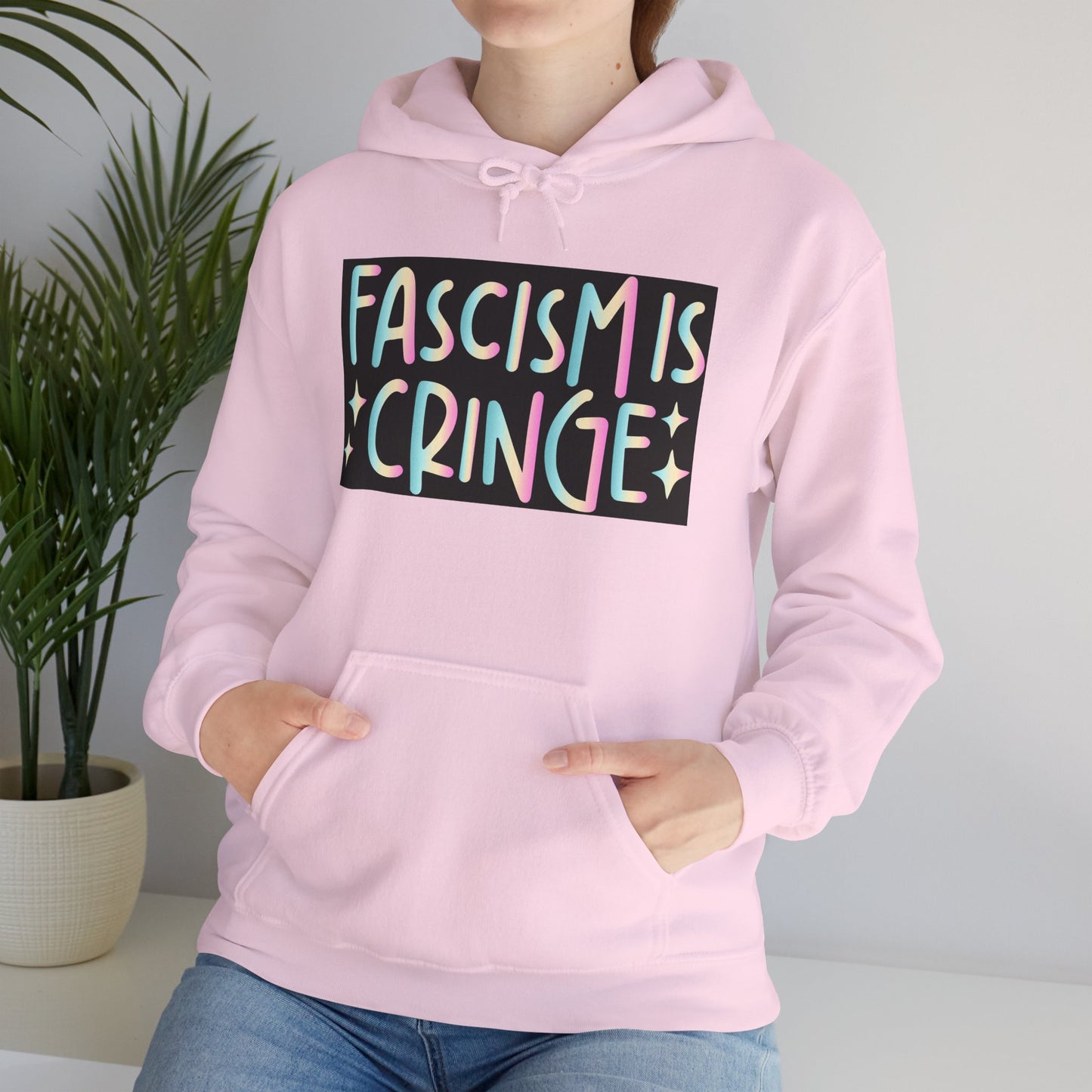 Unisex Hooded Sweatshirt - "Fascism is Cringe" Statement Apparel for Activists, Protest Gear, Casual Streetwear, Gift Idea, Social [...]