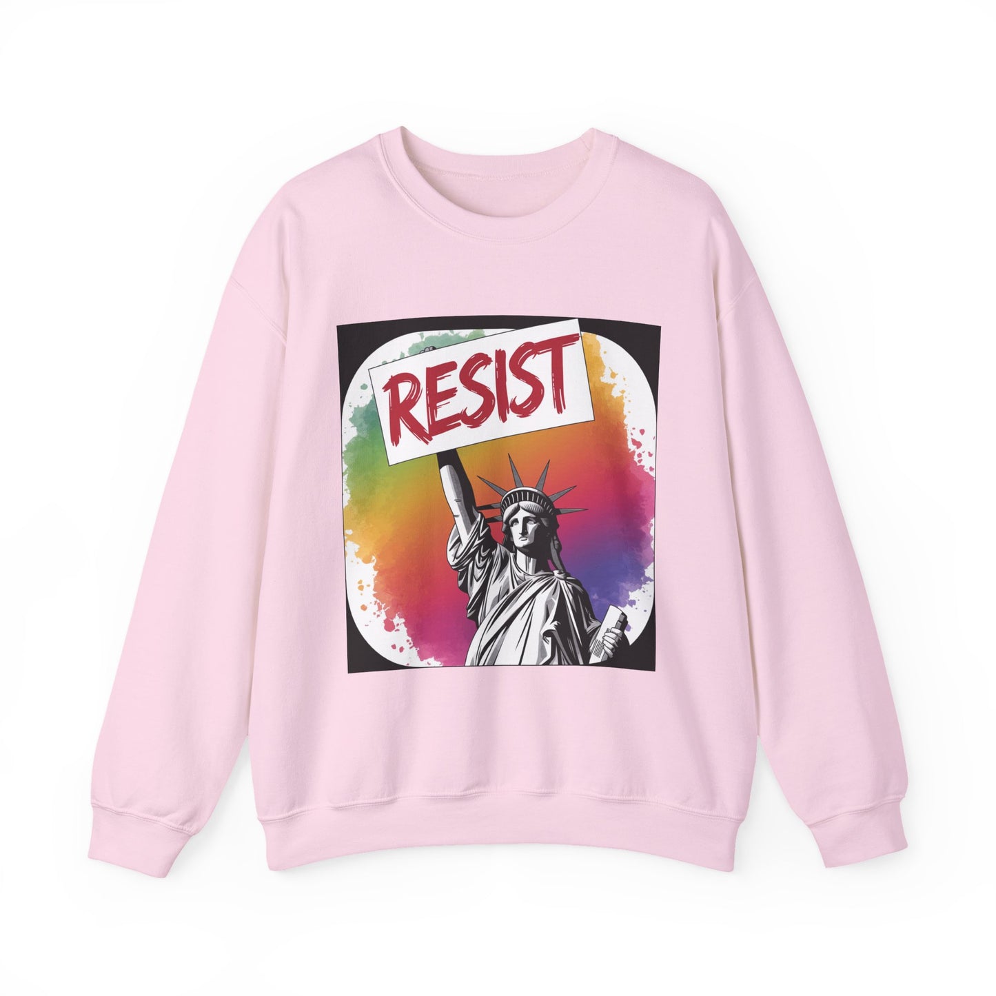 Colorful 'Resist' Crewneck Sweatshirt for Activists, Unisex Sweatshirt, Gift for Rally Participants, Statement Apparel, Casual [...]