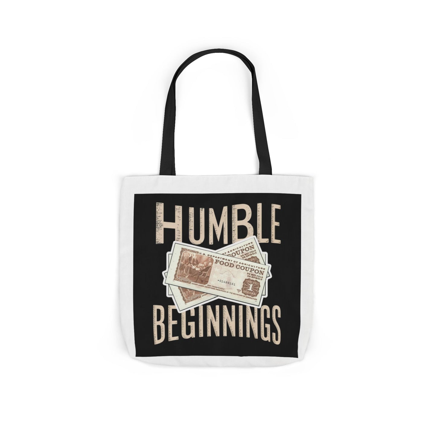 Humble Beginnings Canvas Tote Bag, Eco-Friendly Shopping Bag, Beach Tote, Gift for Graduates, Stylish Everyday Bag