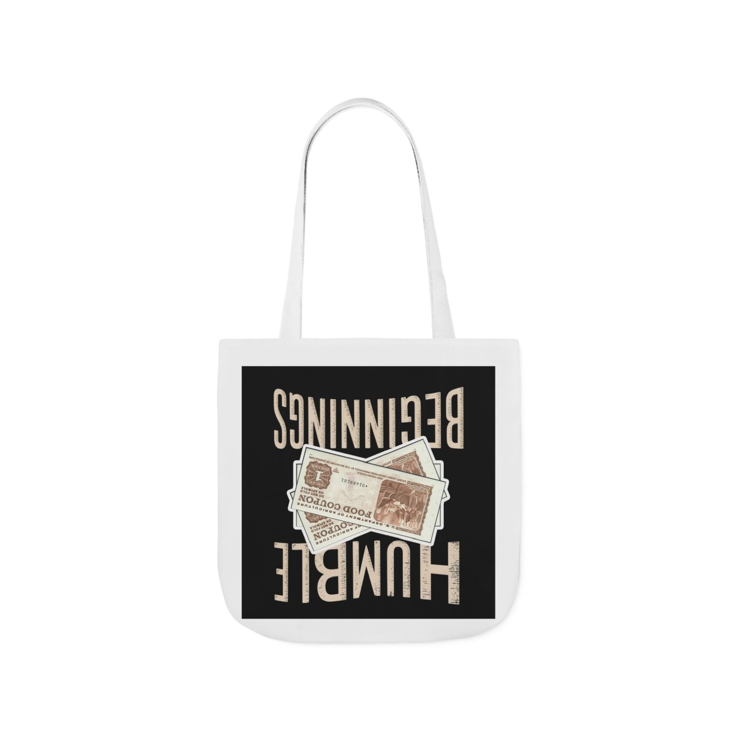 Humble Beginnings Canvas Tote Bag, Eco-Friendly Shopping Bag, Beach Tote, Gift for Graduates, Stylish Everyday Bag