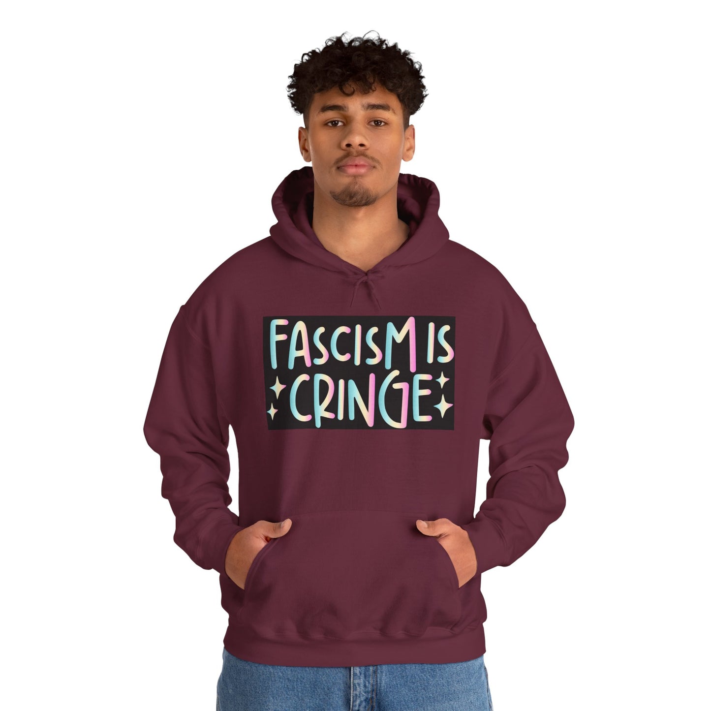 Unisex Hooded Sweatshirt - "Fascism is Cringe" Statement Apparel for Activists, Protest Gear, Casual Streetwear, Gift Idea, Social [...]