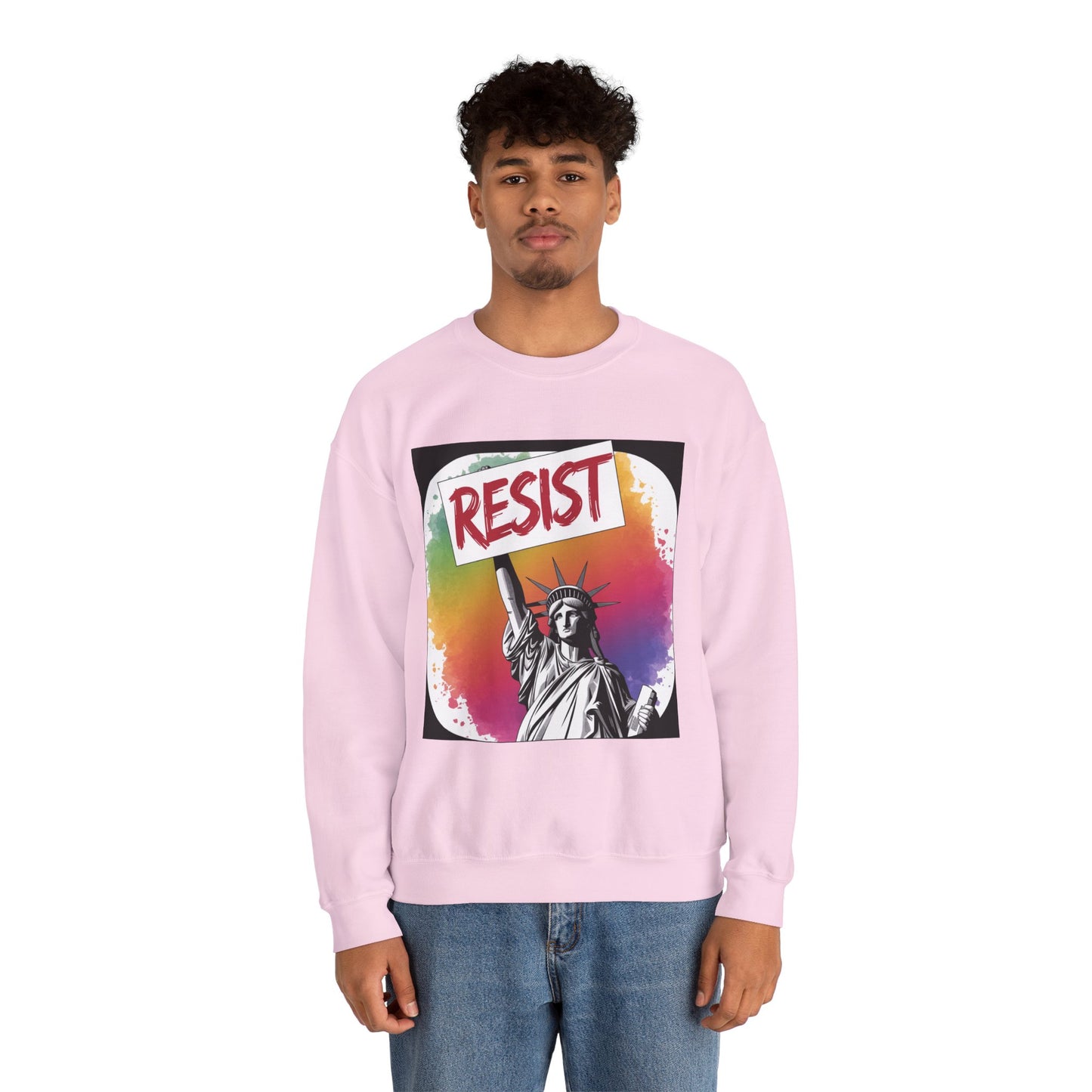 Colorful 'Resist' Crewneck Sweatshirt for Activists, Unisex Sweatshirt, Gift for Rally Participants, Statement Apparel, Casual [...]