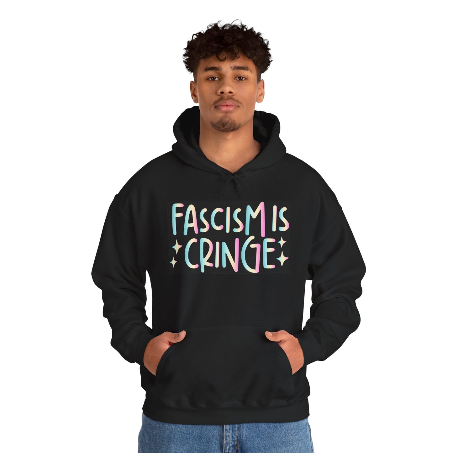 Unisex Hooded Sweatshirt - "Fascism is Cringe" Statement Apparel for Activists, Protest Gear, Casual Streetwear, Gift Idea, Social [...]