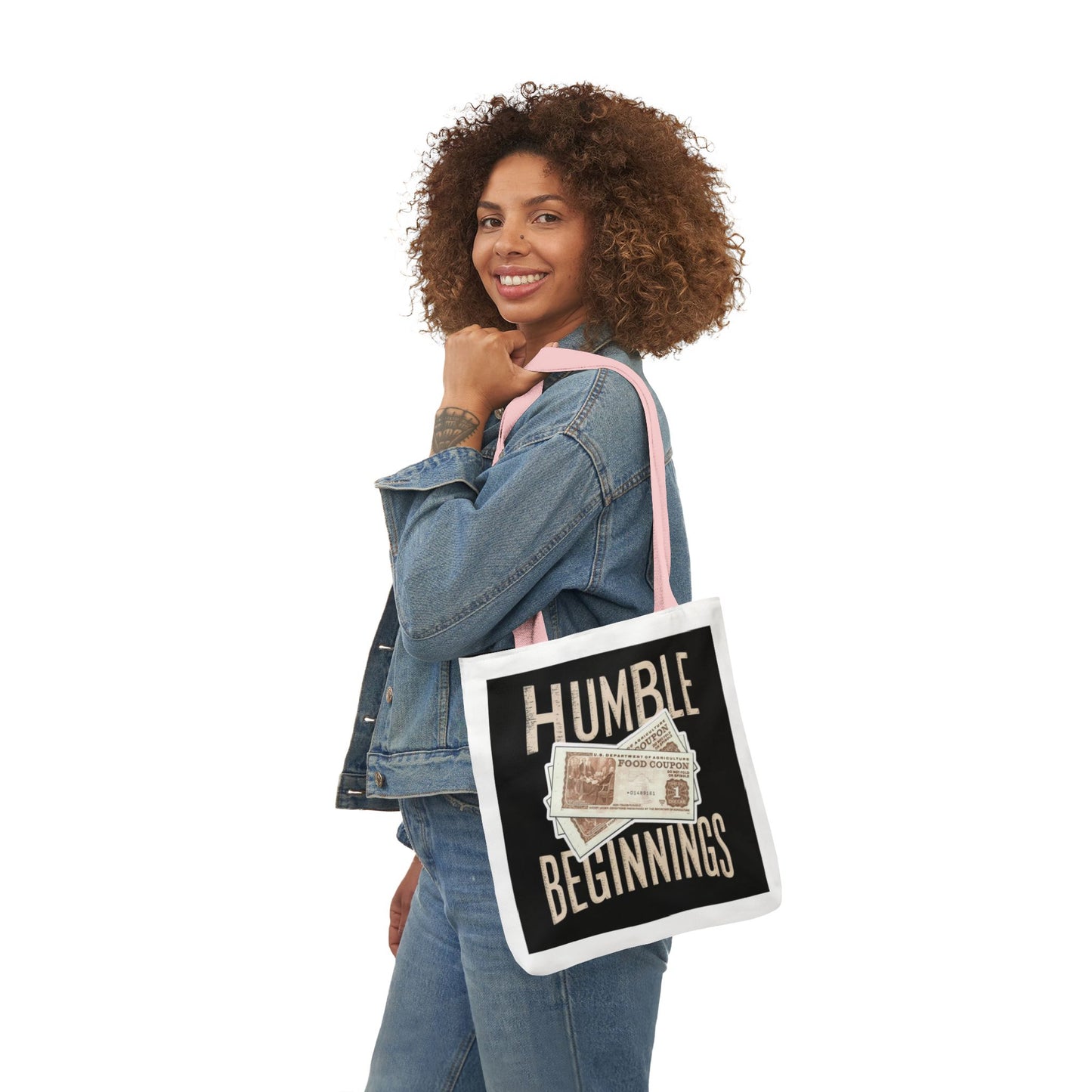 Humble Beginnings Canvas Tote Bag, Eco-Friendly Shopping Bag, Beach Tote, Gift for Graduates, Stylish Everyday Bag