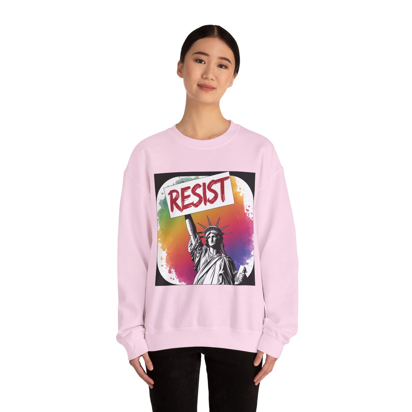 Colorful 'Resist' Crewneck Sweatshirt for Activists, Unisex Sweatshirt, Gift for Rally Participants, Statement Apparel, Casual [...]