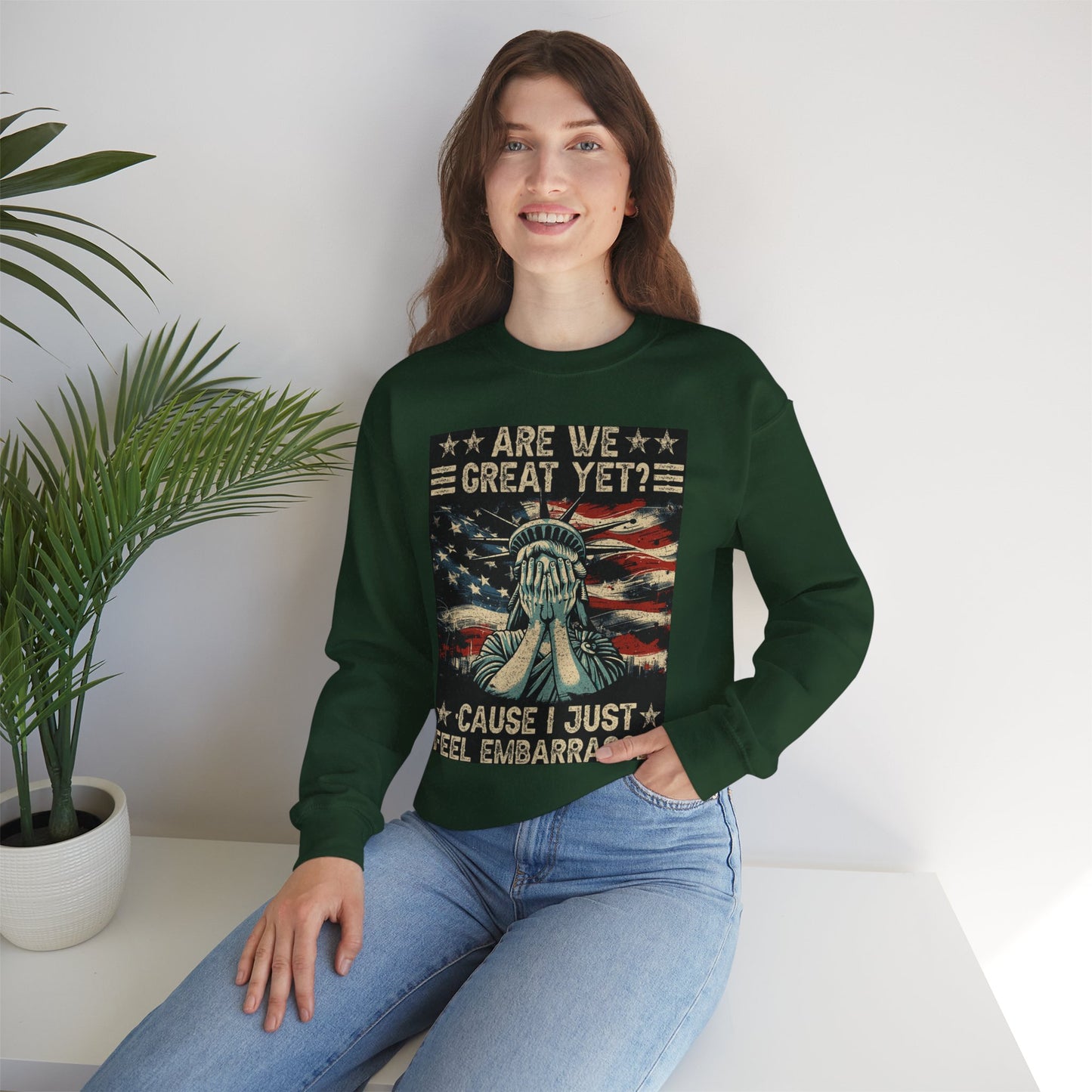 Patriotic Crewneck Sweatshirt – Are We Great Yet? Feel Embarrassed, Unisex Pullover, Vintage Design Sweatshirt, Perfect Gift for [...]