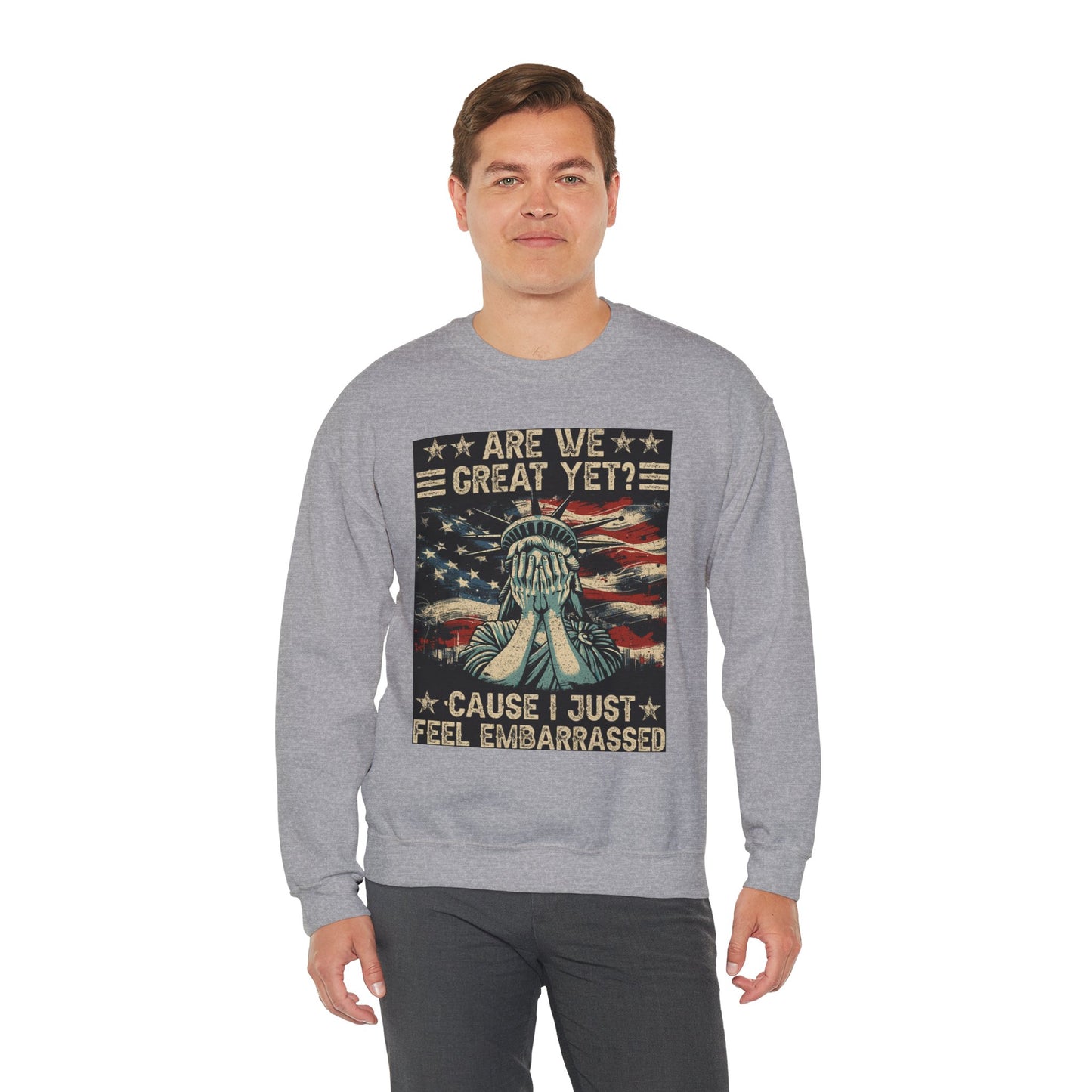 Patriotic Crewneck Sweatshirt – Are We Great Yet? Feel Embarrassed, Unisex Pullover, Vintage Design Sweatshirt, Perfect Gift for [...]