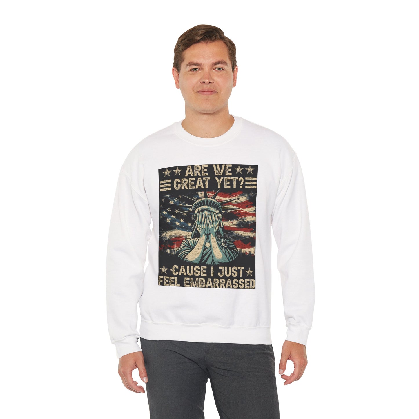 Patriotic Crewneck Sweatshirt – Are We Great Yet? Feel Embarrassed, Unisex Pullover, Vintage Design Sweatshirt, Perfect Gift for [...]